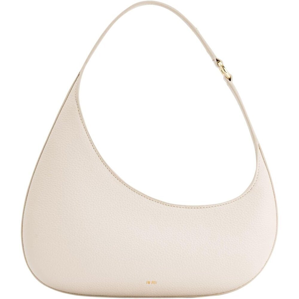 Women's Harlee Shoulder Bag Ivory Faux Leather Everyday Handbag
